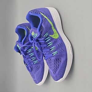 Nike Lunarlon Green Purple 2014 women's 8.5 Sneakers Training Running
